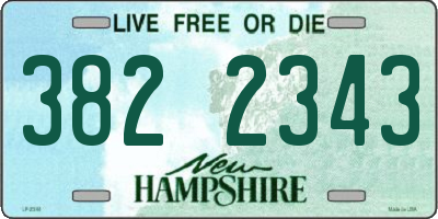 NH license plate 3822343