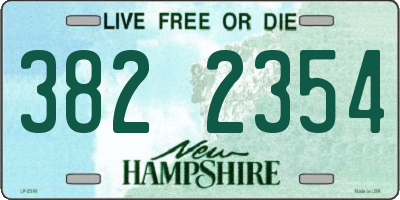 NH license plate 3822354