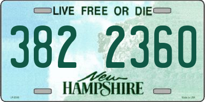 NH license plate 3822360
