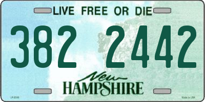 NH license plate 3822442