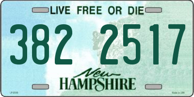 NH license plate 3822517