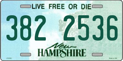 NH license plate 3822536