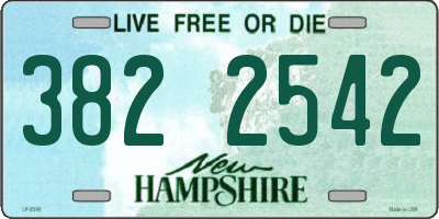 NH license plate 3822542