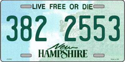 NH license plate 3822553