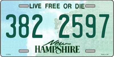 NH license plate 3822597