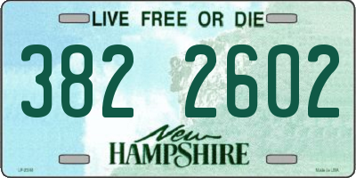NH license plate 3822602