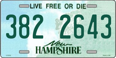 NH license plate 3822643