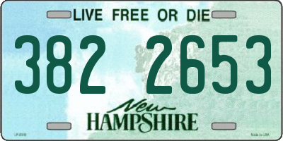 NH license plate 3822653
