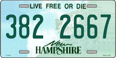 NH license plate 3822667