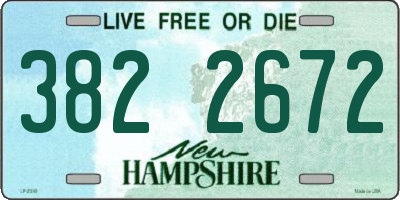 NH license plate 3822672