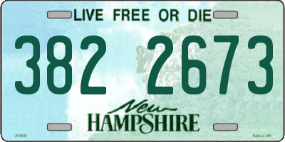 NH license plate 3822673