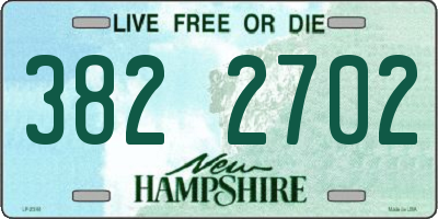 NH license plate 3822702