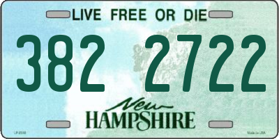 NH license plate 3822722