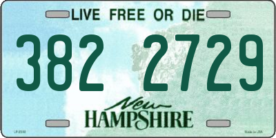 NH license plate 3822729