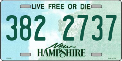 NH license plate 3822737