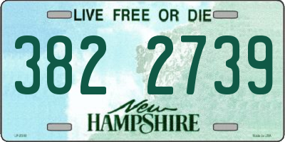 NH license plate 3822739