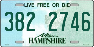 NH license plate 3822746