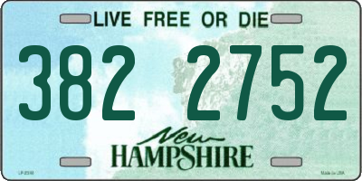 NH license plate 3822752