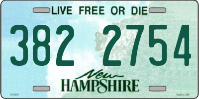 NH license plate 3822754