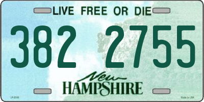 NH license plate 3822755