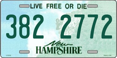 NH license plate 3822772