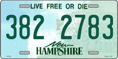 NH license plate 3822783