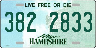 NH license plate 3822833