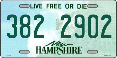 NH license plate 3822902