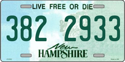 NH license plate 3822933