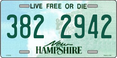 NH license plate 3822942