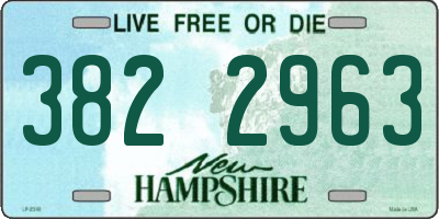 NH license plate 3822963