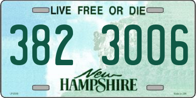 NH license plate 3823006