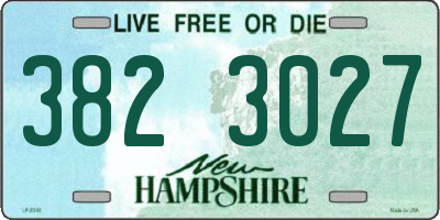 NH license plate 3823027