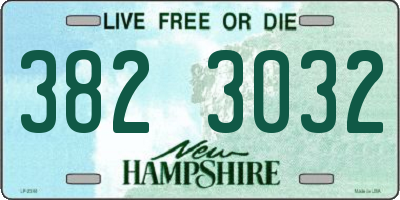 NH license plate 3823032