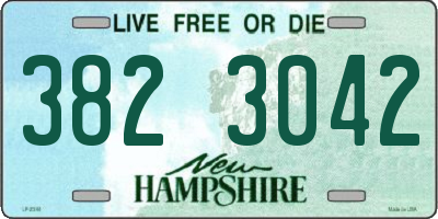 NH license plate 3823042