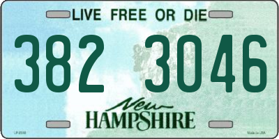 NH license plate 3823046