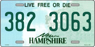 NH license plate 3823063