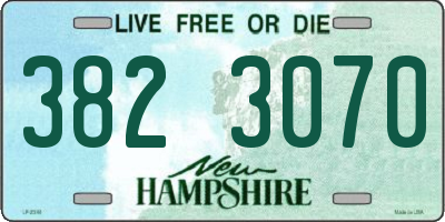 NH license plate 3823070