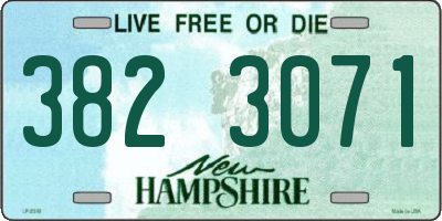 NH license plate 3823071