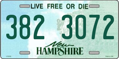 NH license plate 3823072
