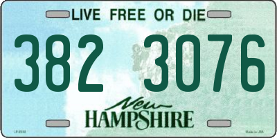 NH license plate 3823076