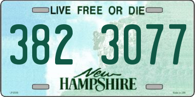 NH license plate 3823077