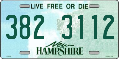 NH license plate 3823112