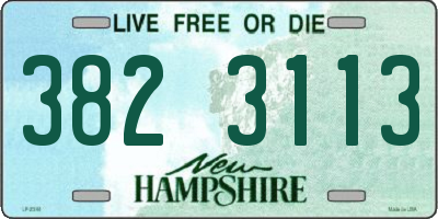 NH license plate 3823113