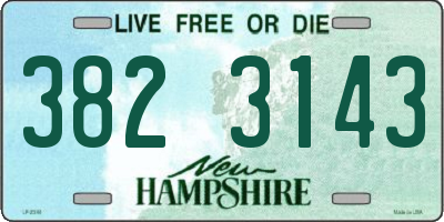 NH license plate 3823143