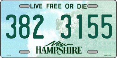 NH license plate 3823155