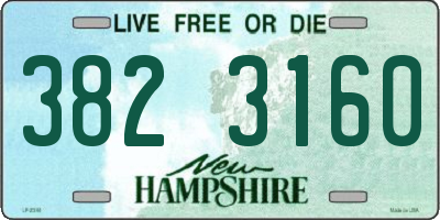 NH license plate 3823160