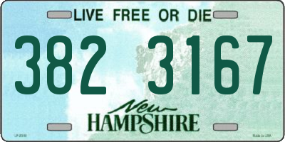 NH license plate 3823167