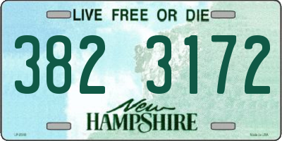 NH license plate 3823172