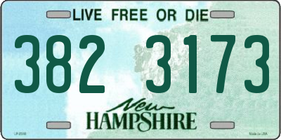 NH license plate 3823173